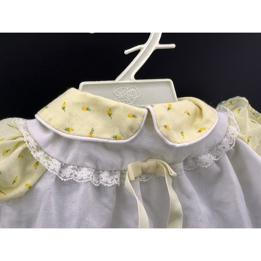 Cabbage Patch Kids Preemie Doll Coleco Yellow Tulips Bonnet Dress Bloomers READ - Picture 12 of 16
